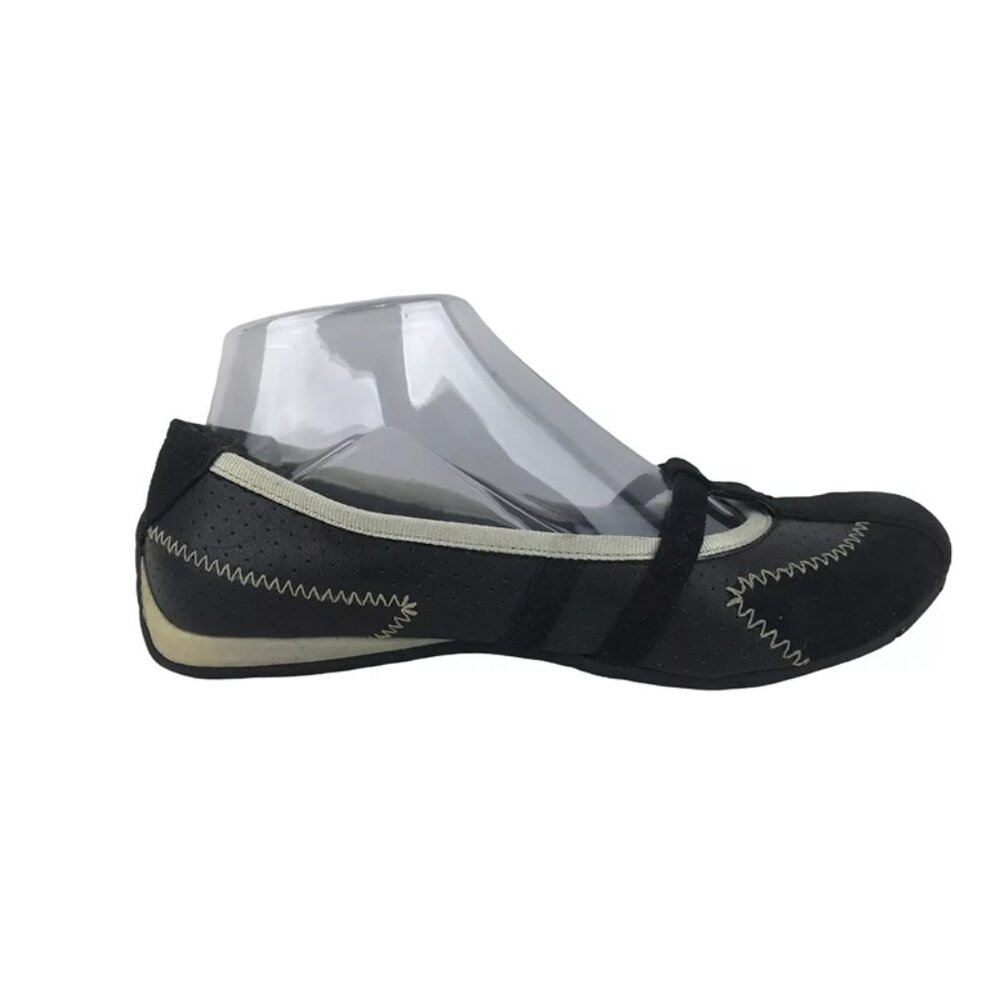 SO Wearit Declareit Womens‎ Black Gray Round Toe Slip On Ballet Flat Size US 6